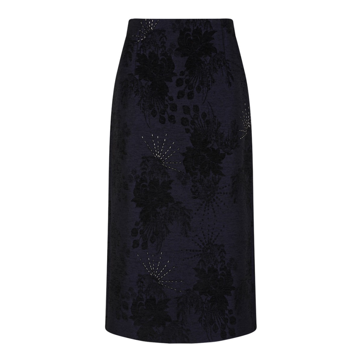 Graphite Blue Midi Skirt