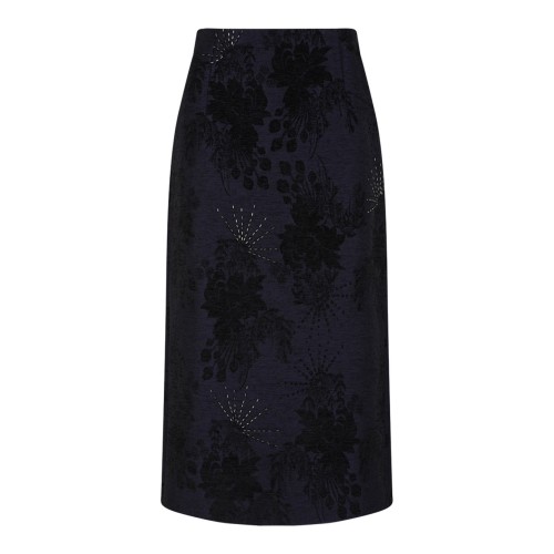 Graphite Blue Midi Skirt