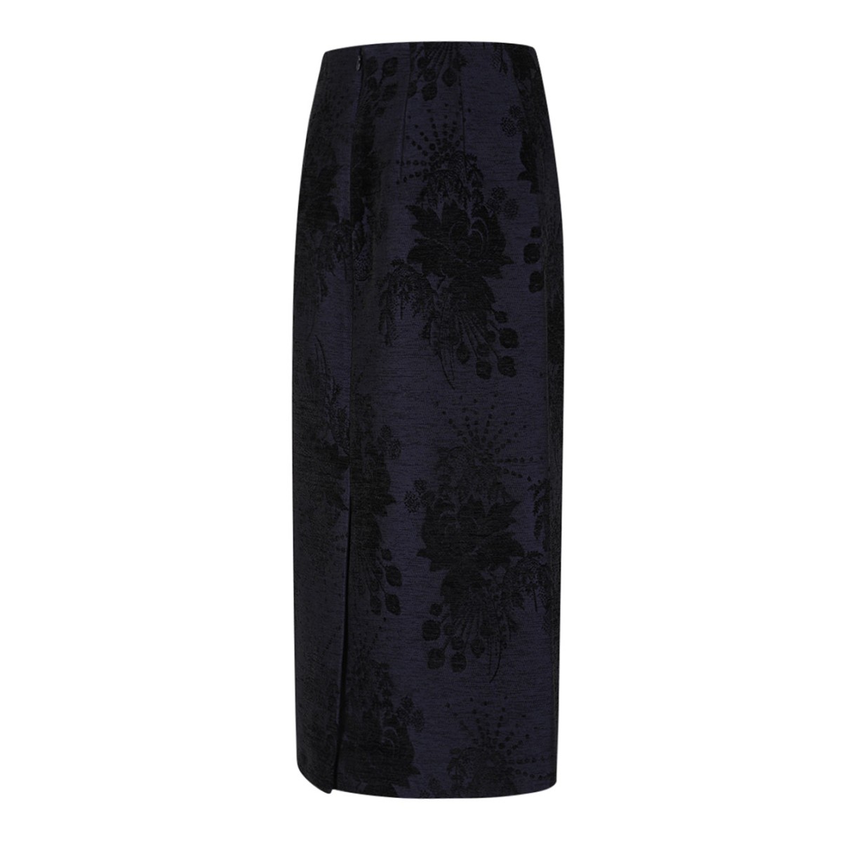 Graphite Blue Midi Skirt