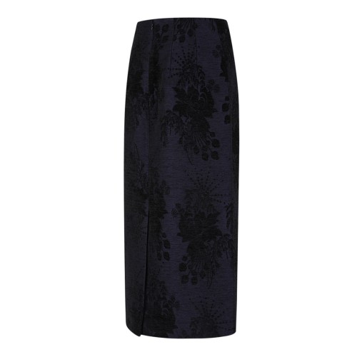 Graphite Blue Midi Skirt