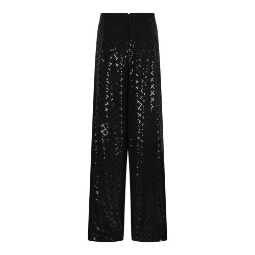 Black Sequin-Embellished Trousers