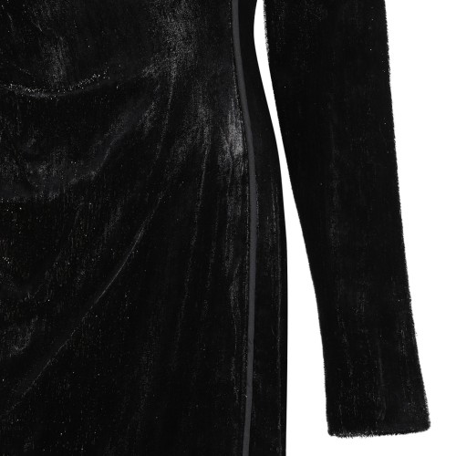 Black Velvet Qipao Long Dress