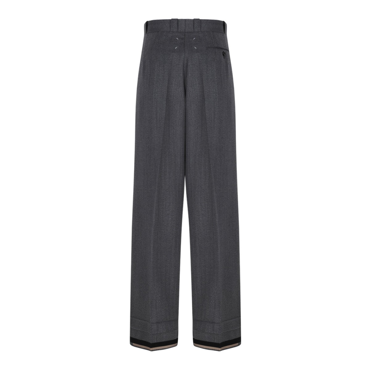 Anthracite Wide-Leg Tailored Trousers