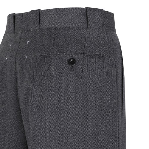 Anthracite Wide-Leg Tailored Trousers