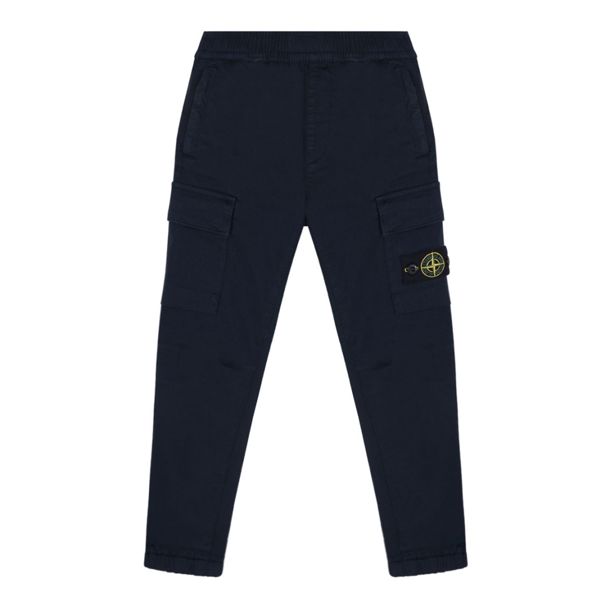 Navy Blue Logo Patch Trousers