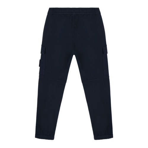 Navy Blue Logo Patch Trousers