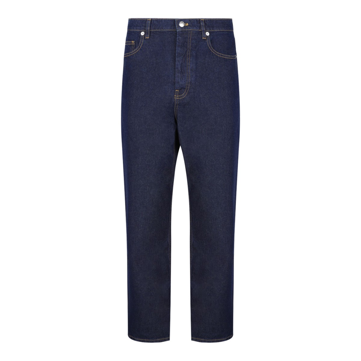 Blue High Waisted Cotton Jeans