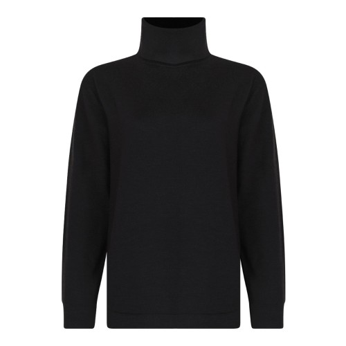 Brown High Neck Knitwear