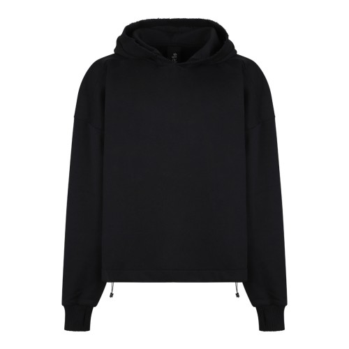 Black Cotton Hoodie