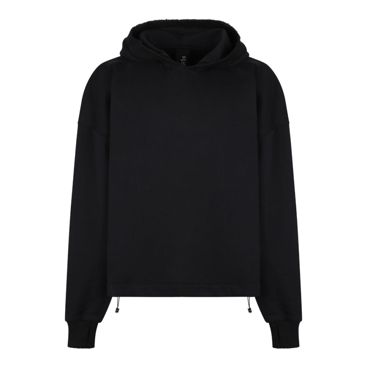 Black Cotton Hoodie
