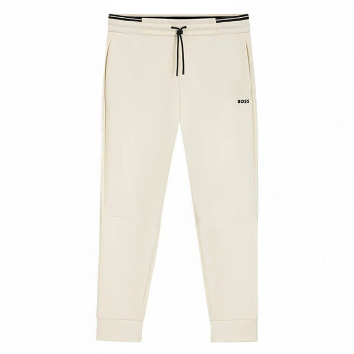 Open White Sweatpants With Embossed Logo