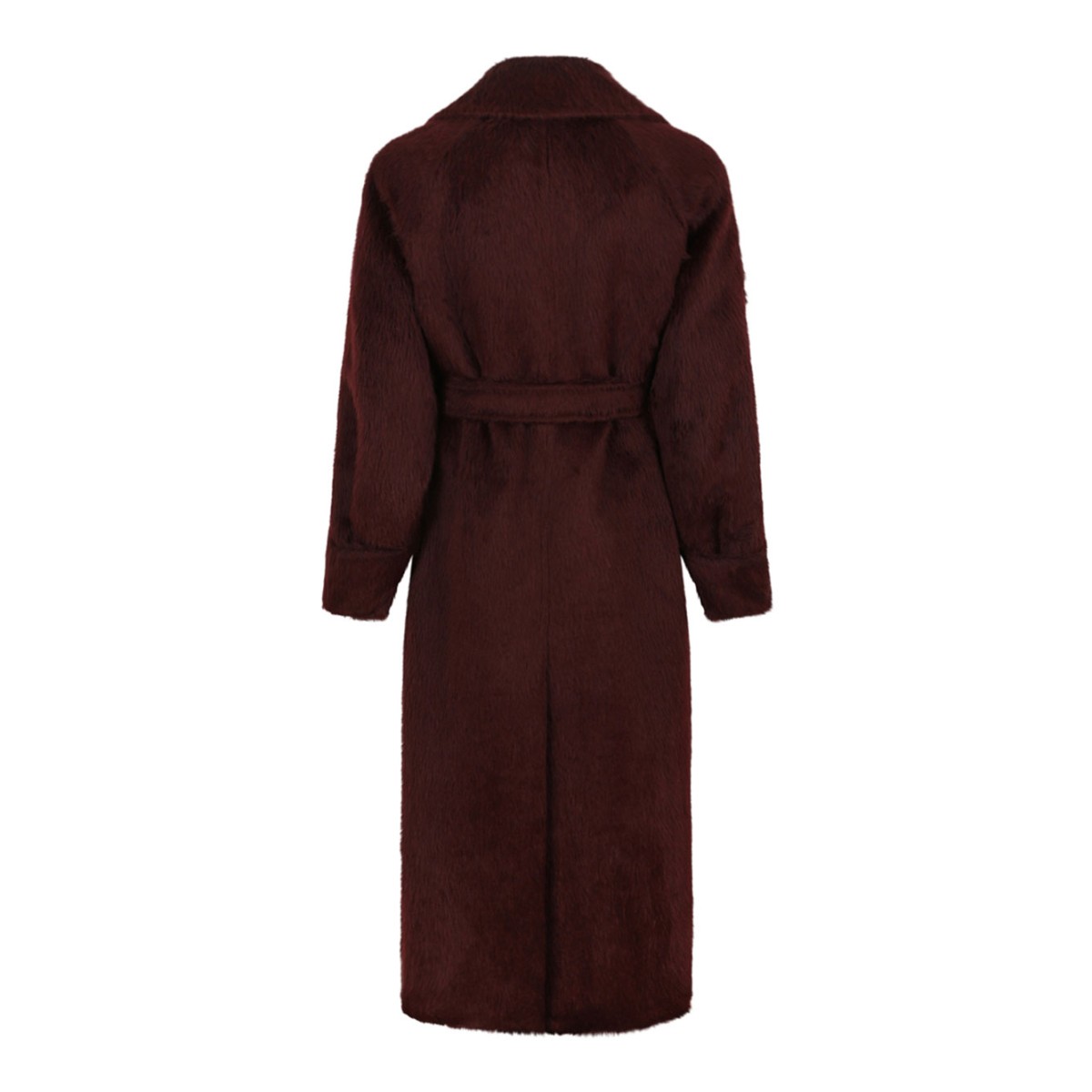 Cherry Long Alpaca And Wool Coat
