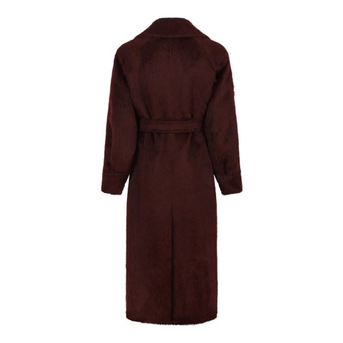 Cherry Long Alpaca And Wool Coat