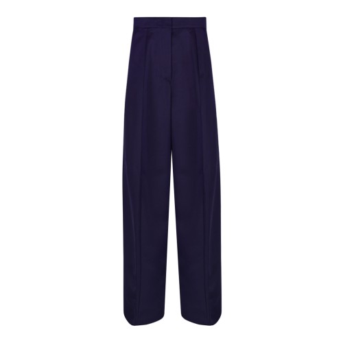 Dark Purple Oversized Low-Waisted Trousers