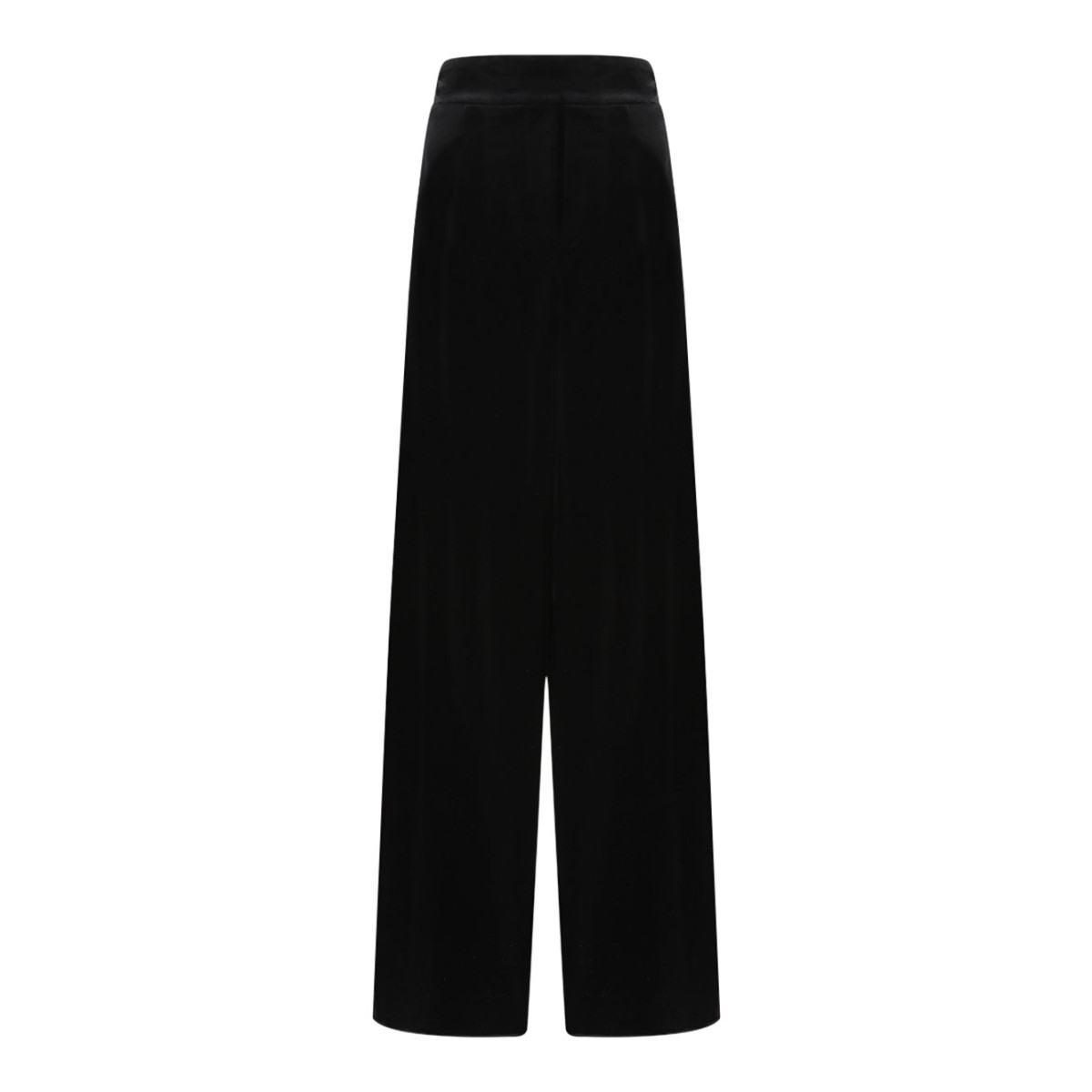 Black Shaved Velvet Trousers