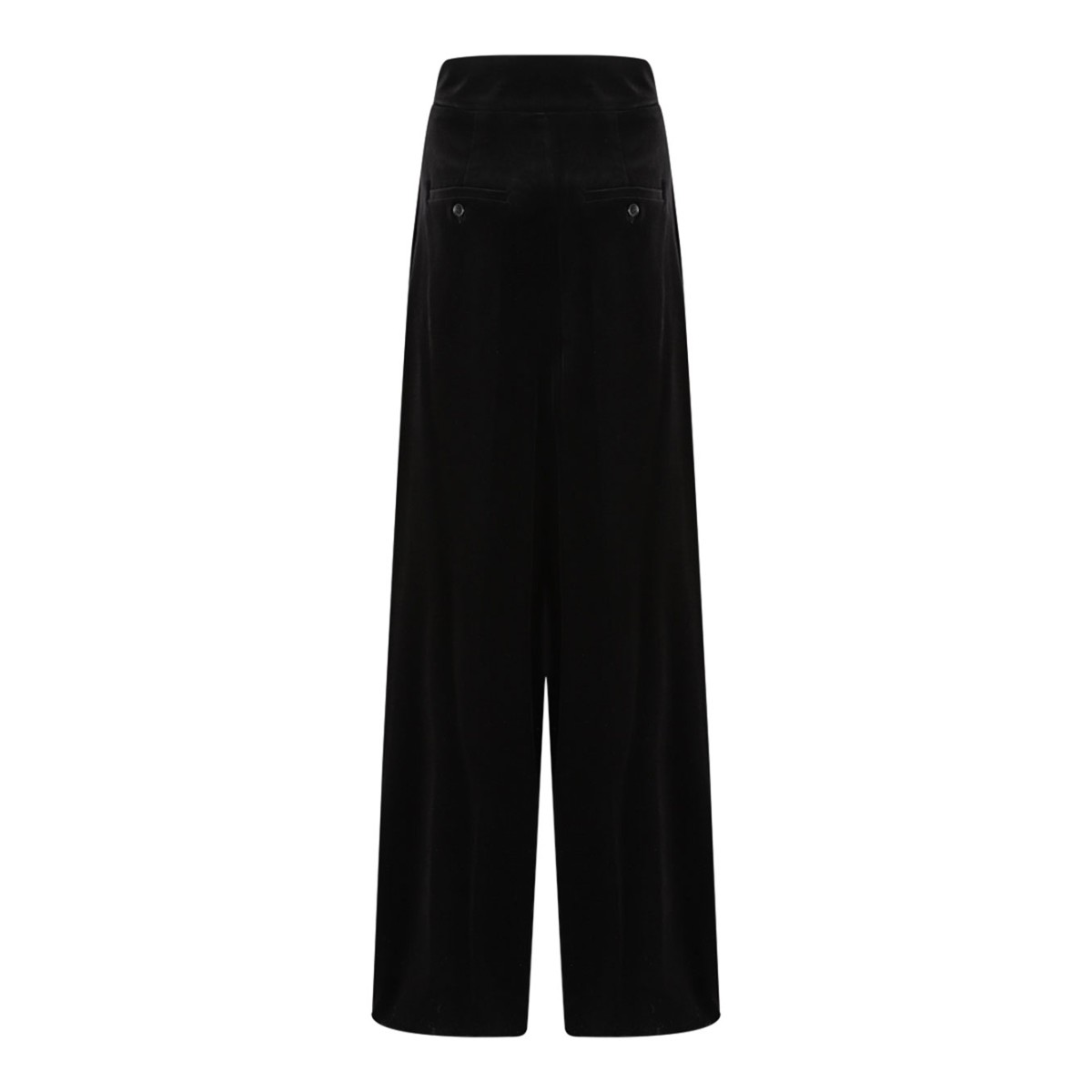 Black Shaved Velvet Trousers