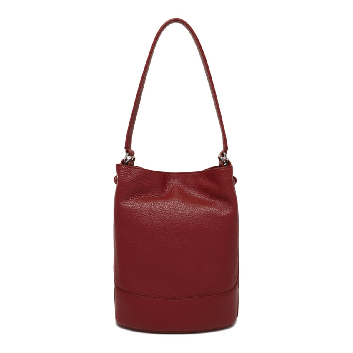 Monda Small Bag In Red Opera Hammered Leather