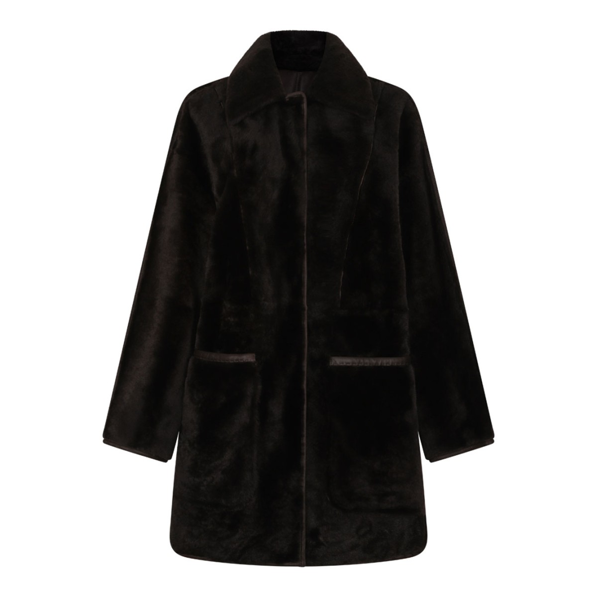 Brown Reversible Sheepskin Coat