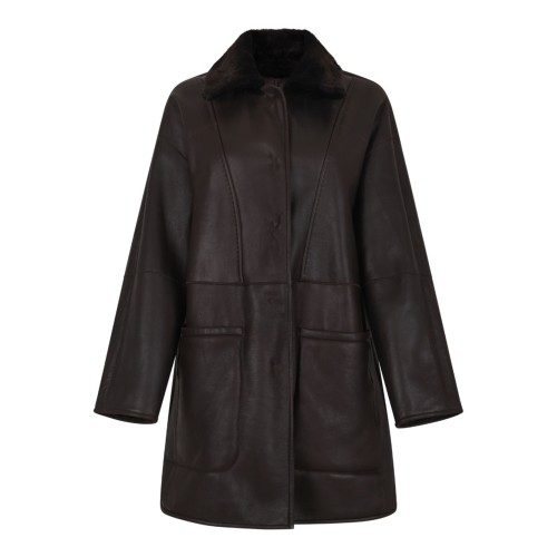 Brown Reversible Sheepskin Coat