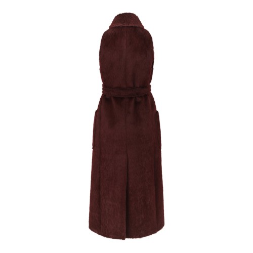 Cherry Sleeveless Coat In Alpaca And Wool 2