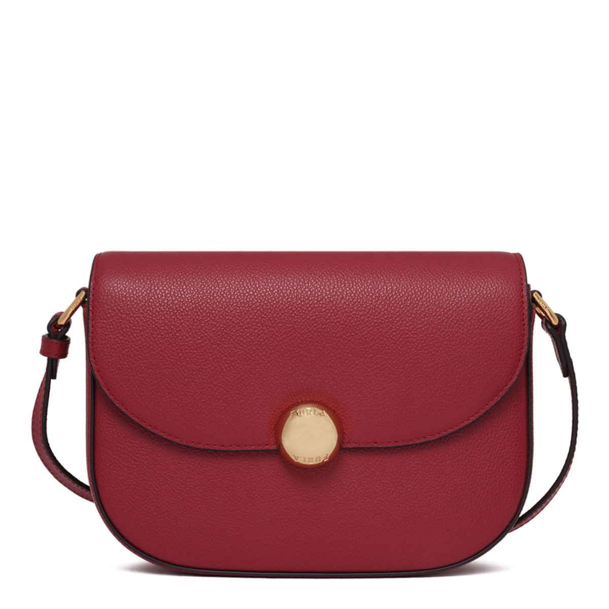 Cherry Curved-Flap Crossbody Bag