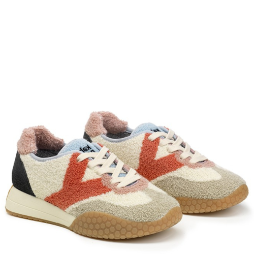 White and Pink KW 9724 Sneakers