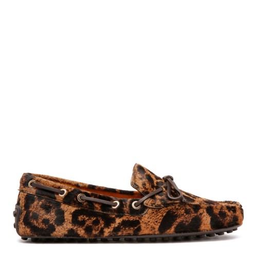 Brown Leopard Print Loafers