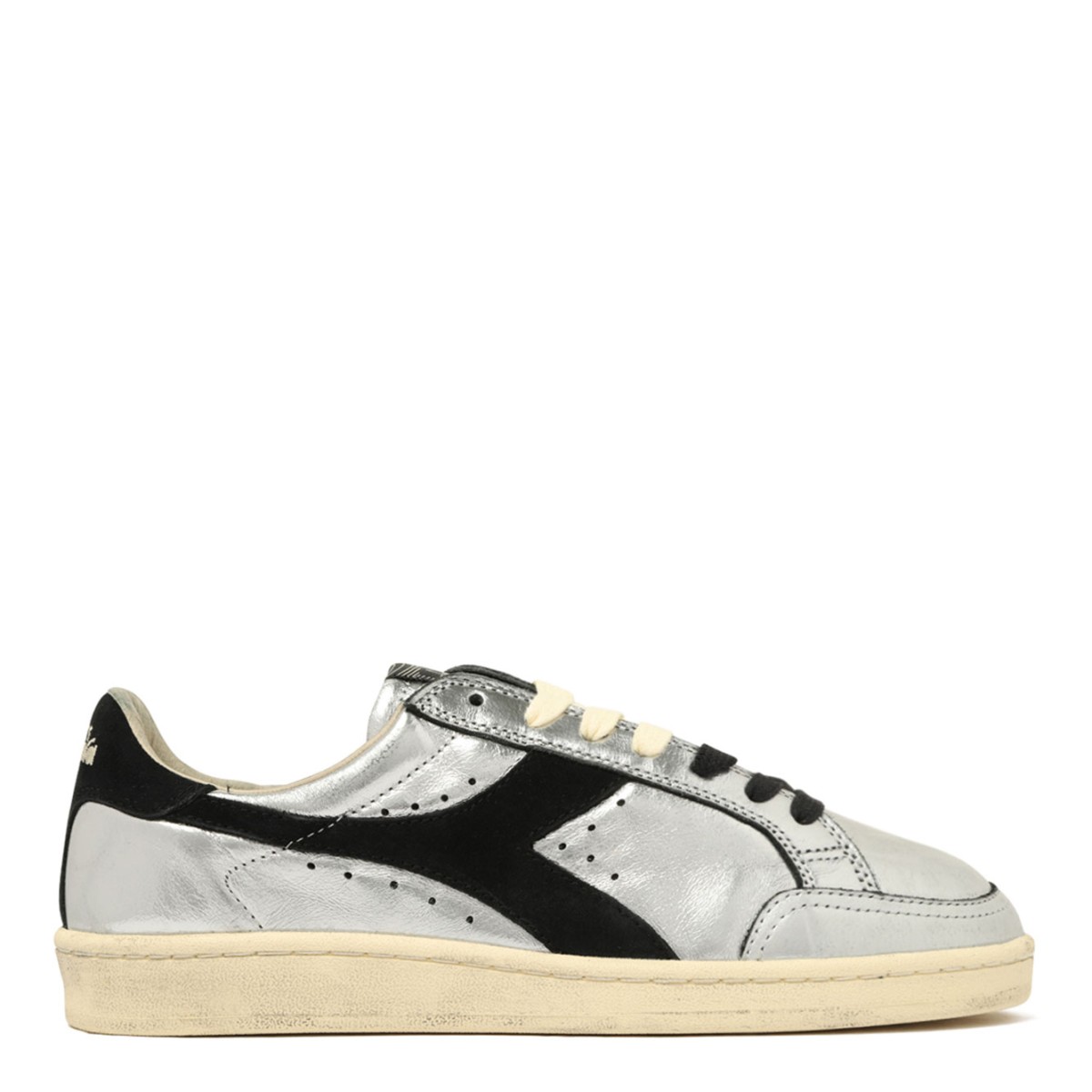 Silver Heritage Metallic Leather Sneaker