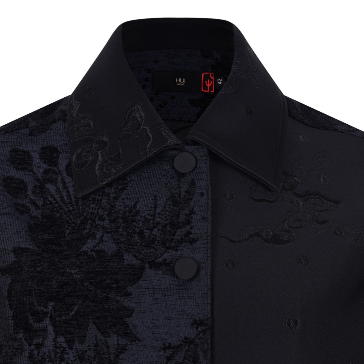 Dark Blue Patchwork Jacket 