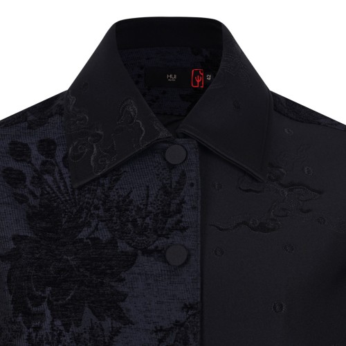 Dark Blue Patchwork Jacket 