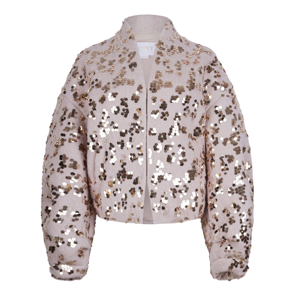 Sequined Bomber Jacket With Wide Sleeves