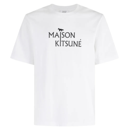 White Logo Print T-Shirt