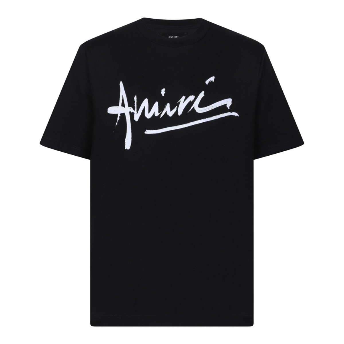 Black Script Crew-Neck Short-Sleeve T-Shirt