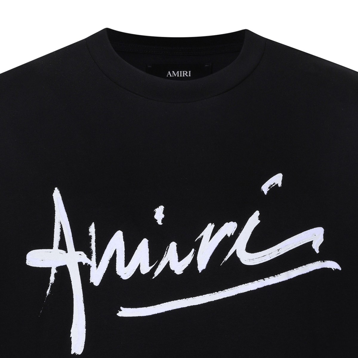 Black Script Crew-Neck Short-Sleeve T-Shirt