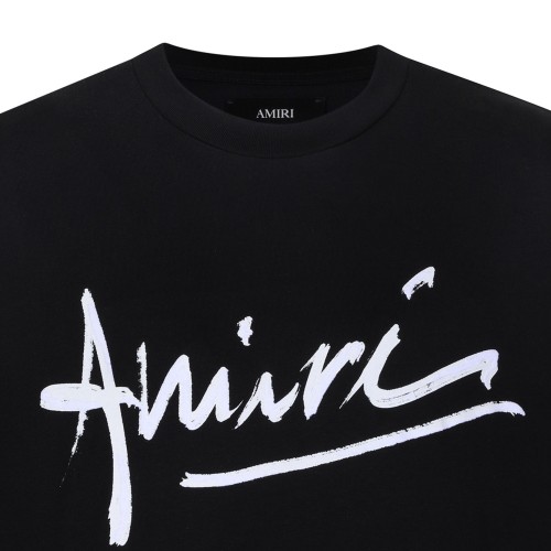 Black Script Crew-Neck Short-Sleeve T-Shirt