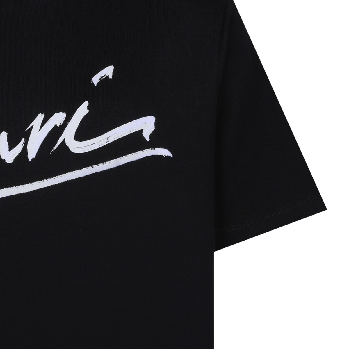 Black Script Crew-Neck Short-Sleeve T-Shirt