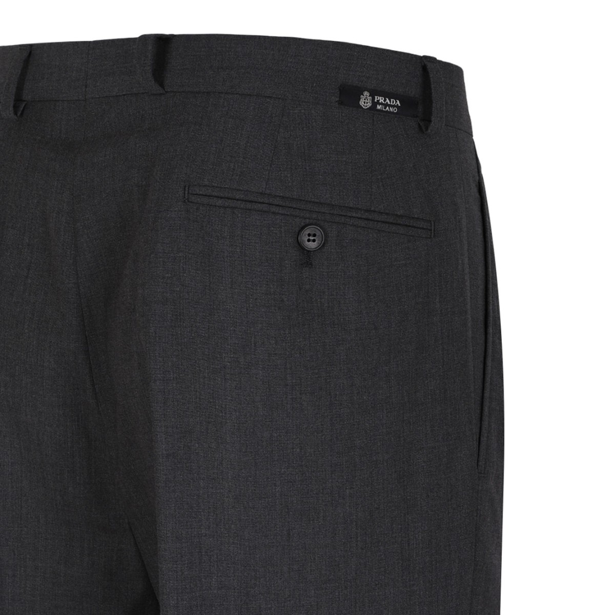Charcoal Wool Blend Pants