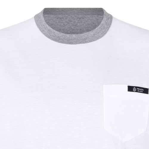 White and Grey Reversible Cotton T-Shirt