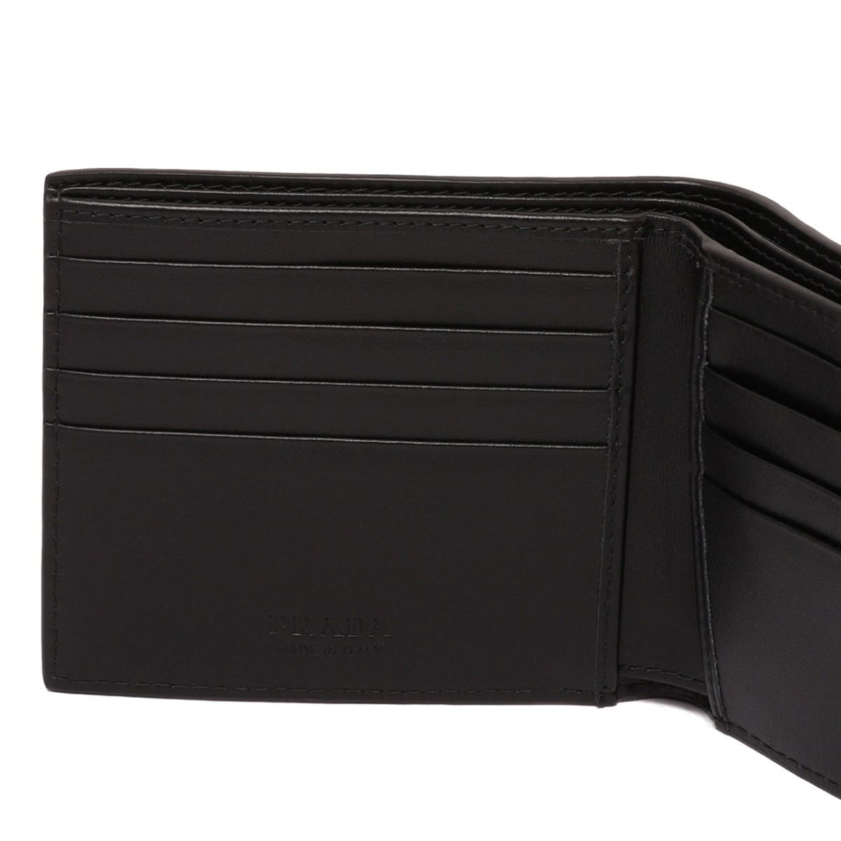 Black Enamel Triangle Logo Wallet