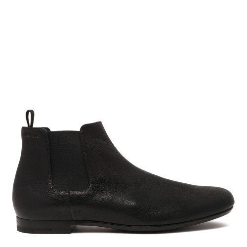 Black Leather Chelsea Boots