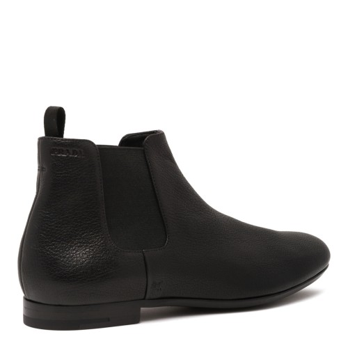 Black Leather Chelsea Boots