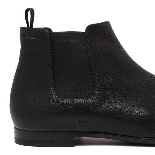Black Leather Chelsea Boots