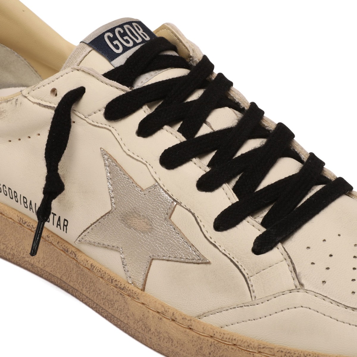 White and Black Ball Star Sneakers