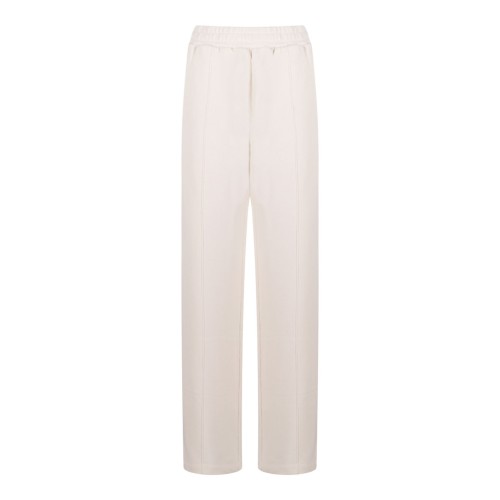 White Cotton Jogging Trousers