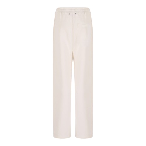 White Cotton Jogging Trousers