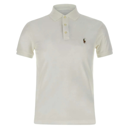 White Printed Polo Shirt
