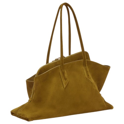 Khaki Top Handle ''La Passeggiata Medium'' Bag