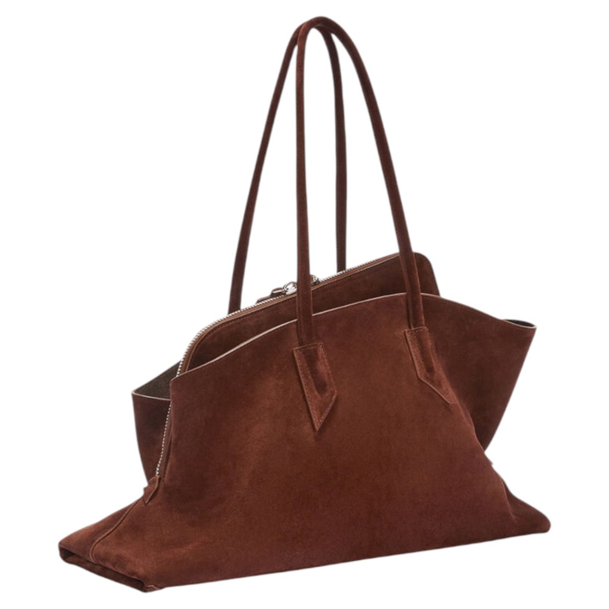 Light Chocolate Top Handle ''La Passeggiata Medium'' Bag