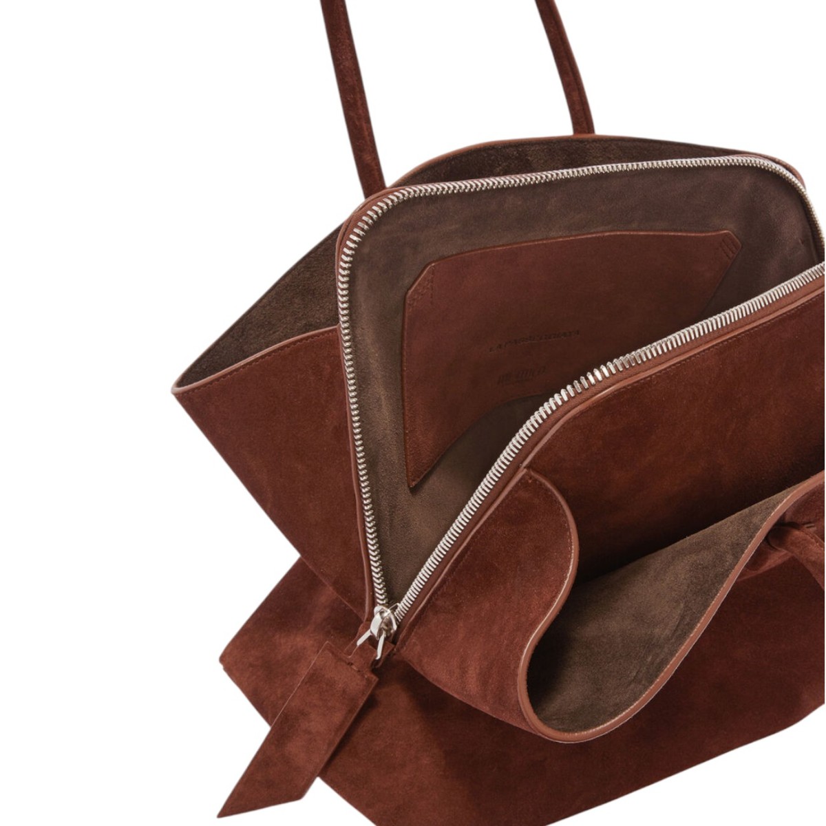 Light Chocolate Top Handle ''La Passeggiata Medium'' Bag