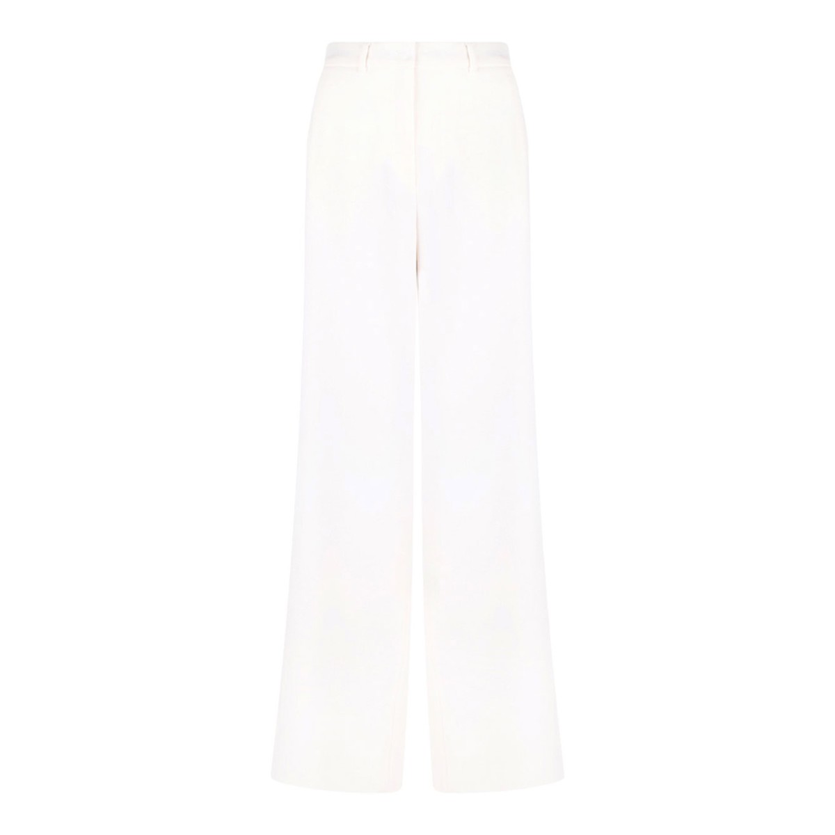 White Wide Cady Trousers